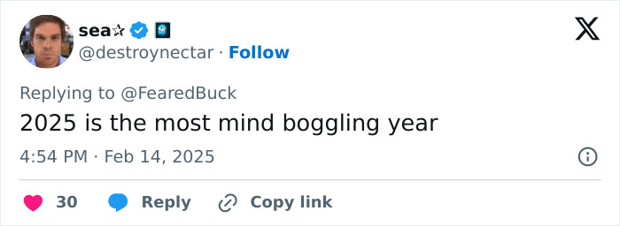 Tweet by user commenting on the year 2025, unrelated to Jack the Ripper’s identity and DNA testing. Tweet by user commenting on the year 2025, unrelated to Jack the Ripper’s identity and DNA testing.