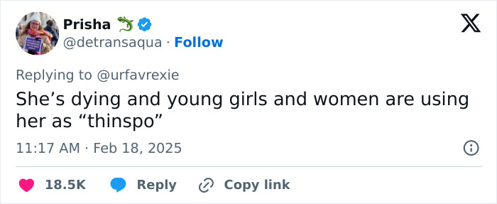 Tweet screenshot discussing concern over Ariana Grande's thin image at an event. Tweet screenshot discussing concern over Ariana Grande's thin image at an event.