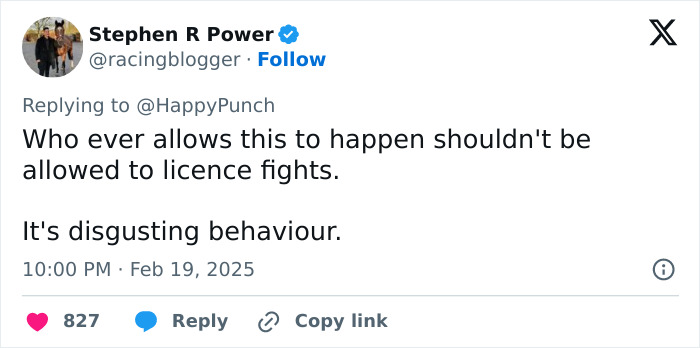 Tweet criticizing controversial MMA fight with pro men versus untrained women; calls it "disgusting behaviour. Tweet criticizing controversial MMA fight with pro men versus untrained women; calls it "disgusting behaviour.