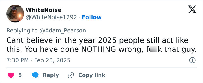 Tweet supporting Adam Pearson against online troll, addressing anti-trans accusations. Tweet supporting Adam Pearson against online troll, addressing anti-trans accusations.