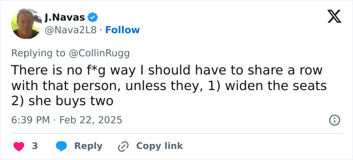 Tweet discussing discrimination related to airlines charging fees for obese passengers. Tweet discussing discrimination related to airlines charging fees for obese passengers.
