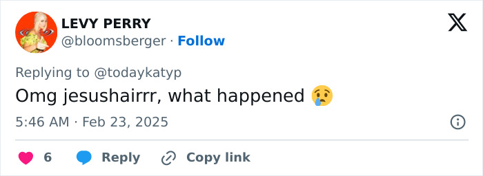Tweet reacting to Jesus Guerrero, celebrity hairstylist, with a shocked emoji. Tweet reacting to Jesus Guerrero, celebrity hairstylist, with a shocked emoji.