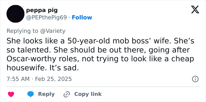 Tweet about Millie Bobby Brown's appearance at The Electric State film premiere, discussing her career choices. Tweet about Millie Bobby Brown's appearance at The Electric State film premiere, discussing her career choices.