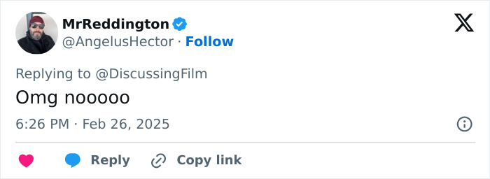 Tweet reaction to Michelle Trachtenberg news, expressing shock with "Omg noooo" reply. Tweet reaction to Michelle Trachtenberg news, expressing shock with "Omg noooo" reply.