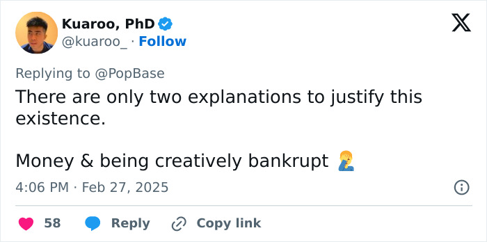 Tweet criticizing Shrek 5's clean animation style and meme-based humor, citing money and creative bankruptcy. Tweet criticizing Shrek 5's clean animation style and meme-based humor, citing money and creative bankruptcy.