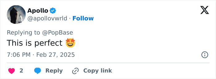 Tweet from Apollo praising the Shrek 5 teaser, with a heart-eye emoji. Tweet from Apollo praising the Shrek 5 teaser, with a heart-eye emoji.