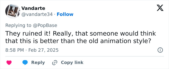 Tweet criticizing Shrek 5 animation style, questioning its superiority over older style. Tweet criticizing Shrek 5 animation style, questioning its superiority over older style.
