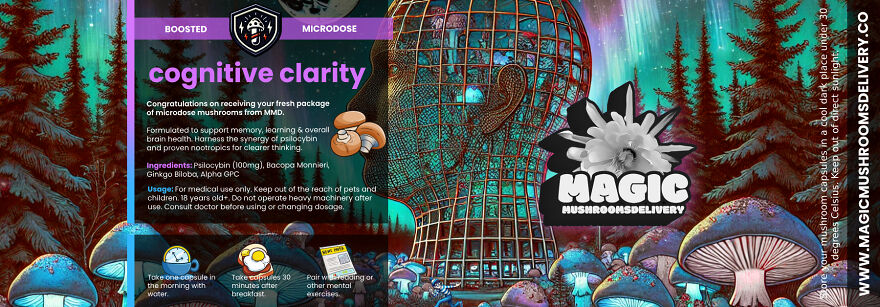 I Created Labels For A Shrooms Microdose Company In Canada And They Look Cool