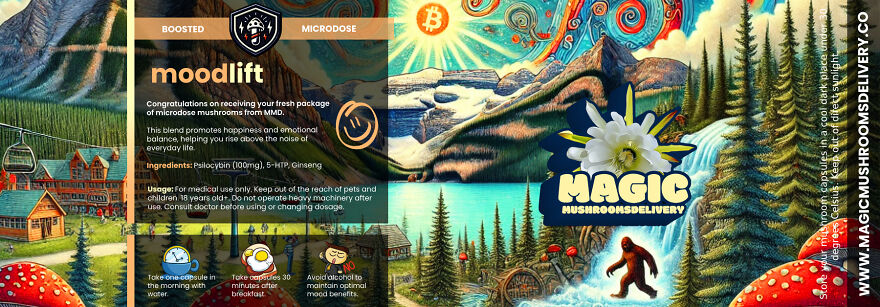 I Created Labels For A Shrooms Microdose Company In Canada And They Look Cool