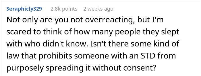 Reddit post discussing laws about revealing STD status, focusing on HIV and potential consent issues. Reddit post discussing laws about revealing STD status, focusing on HIV and potential consent issues.