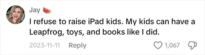 Comment discussing the dangers of iPad kids, advocating traditional toys and books. Comment discussing the dangers of iPad kids, advocating traditional toys and books.