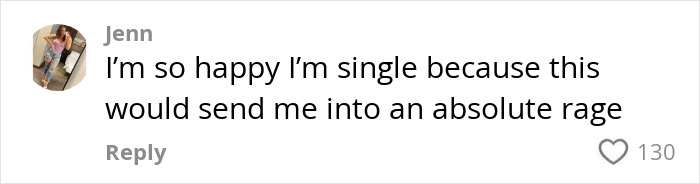 Comment on viral shower video evokes strong emotions; user expresses relief at being single. Comment on viral shower video evokes strong emotions; user expresses relief at being single.