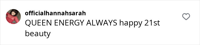 Comment praising Millie Bobby Brown's bold new look for her 21st birthday, emphasizing "queen energy. Comment praising Millie Bobby Brown's bold new look for her 21st birthday, emphasizing "queen energy.