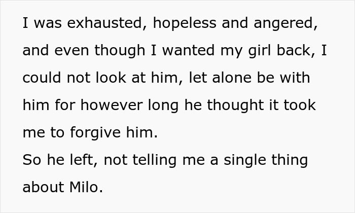 Text describing a woman's feelings of hopelessness and anger after her dog gets lost during a trip. Text describing a woman's feelings of hopelessness and anger after her dog gets lost during a trip.