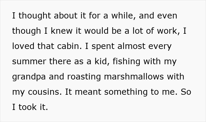 Man Expects To Use Family Cabin For Free After Not Helping Restore It, Gets A Reality Check Man Expects To Use Family Cabin For Free After Not Helping Restore It, Gets A Reality Check