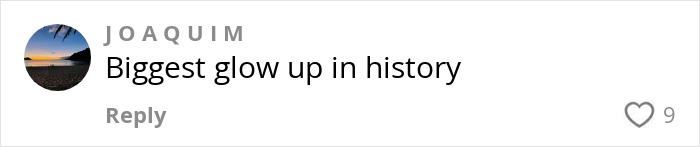 A comment reads, "Biggest glow up in history," highlighting a woman's lifestyle change. A comment reads, "Biggest glow up in history," highlighting a woman's lifestyle change.