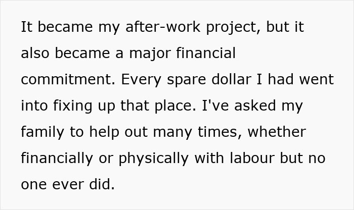 Man Expects To Use Family Cabin For Free After Not Helping Restore It, Gets A Reality Check