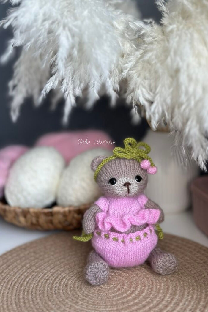 I Made Knitting Pattern Spring Outfit For Girl Bear I Made Knitting Pattern Spring Outfit For Girl Bear