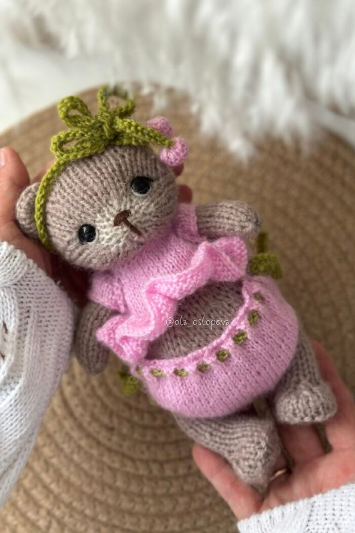I Made Knitting Pattern Spring Outfit For Girl Bear I Made Knitting Pattern Spring Outfit For Girl Bear