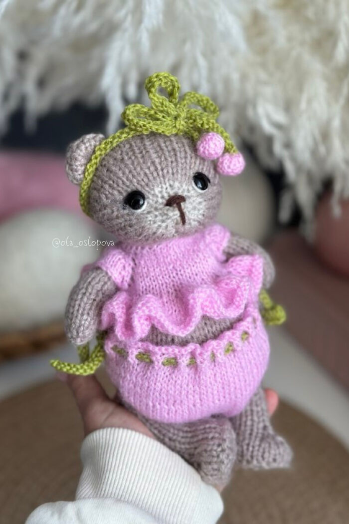 I Made Knitting Pattern Spring Outfit For Girl Bear I Made Knitting Pattern Spring Outfit For Girl Bear