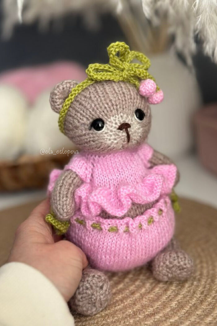 I Made Knitting Pattern Spring Outfit For Girl Bear I Made Knitting Pattern Spring Outfit For Girl Bear