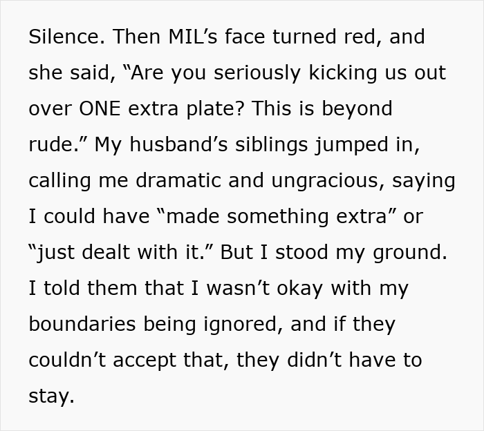 MIL upset after being asked to leave dinner for bringing uninvited guest, amid family dispute over boundaries. MIL upset after being asked to leave dinner for bringing uninvited guest, amid family dispute over boundaries.