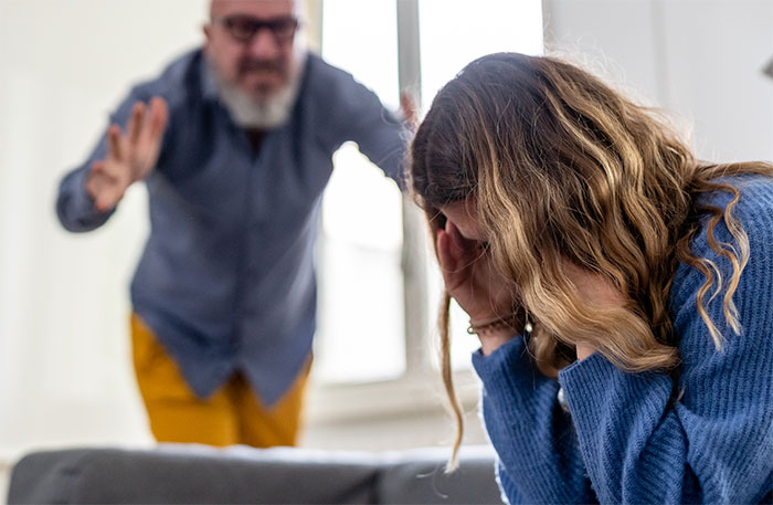 Father and daughter in a tense discussion about being a babysitter, highlighting parental conflict and boundaries. Father and daughter in a tense discussion about being a babysitter, highlighting parental conflict and boundaries.