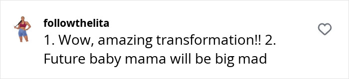 "Comment praises plastic surgery transformation, noting its stunning impact. "Comment praises plastic surgery transformation, noting its stunning impact.