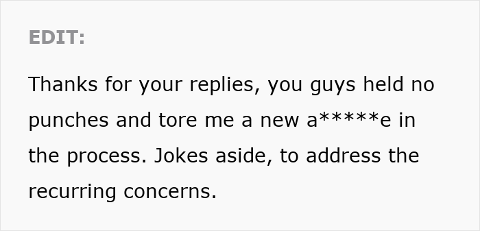 Text edit addressing replies and recurring concerns about vasectomy refusal. Text edit addressing replies and recurring concerns about vasectomy refusal.