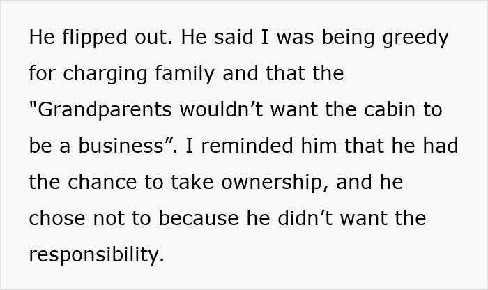 Man Expects To Use Family Cabin For Free After Not Helping Restore It, Gets A Reality Check Man Expects To Use Family Cabin For Free After Not Helping Restore It, Gets A Reality Check