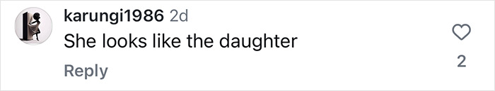 Comment comparing new girlfriend's resemblance to a daughter. Comment comparing new girlfriend's resemblance to a daughter.