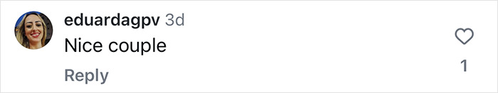 Comment on Instagram post saying "Nice couple" related to Jason Momoa. Comment on Instagram post saying "Nice couple" related to Jason Momoa.