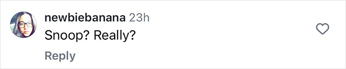 Instagram comment questioning Sofia Vergara's photo with Snoop. Instagram comment questioning Sofia Vergara's photo with Snoop.