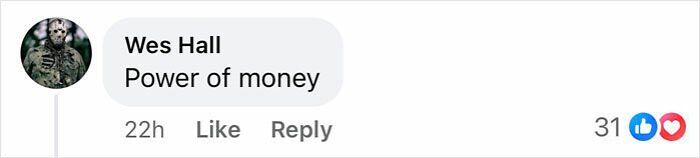 Comment by Wes Hall saying "Power of money," 31 likes, related to Beyoncé's lighter skin tone discussion. Comment by Wes Hall saying "Power of money," 31 likes, related to Beyoncé's lighter skin tone discussion.