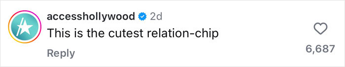 Access Hollywood comment on post about Benny Blanco's Valentine's gift, calling it "the cutest relation-chip. Access Hollywood comment on post about Benny Blanco's Valentine's gift, calling it "the cutest relation-chip.