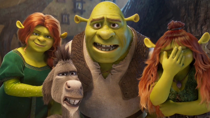 Shrek 5 teaser scene showing main characters with clean animation style and humorous expressions. Shrek 5 teaser scene showing main characters with clean animation style and humorous expressions.