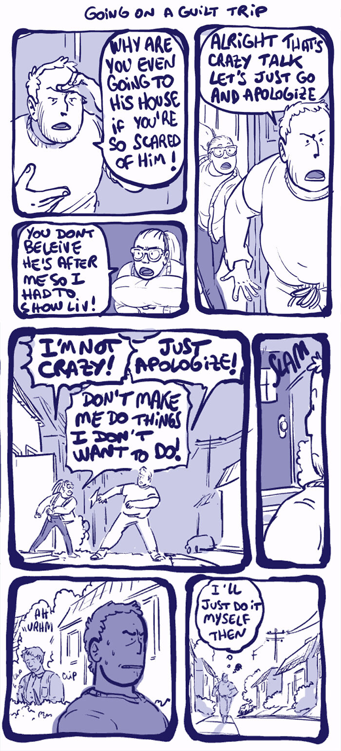 Comedic comic strip featuring Rodney, the unusual outcast character, in a conflicted situation with friends. Comedic comic strip featuring Rodney, the unusual outcast character, in a conflicted situation with friends.