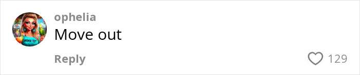 Comment on viral clip questioning straight women; user says "Move out" with 129 likes. Comment on viral clip questioning straight women; user says "Move out" with 129 likes.