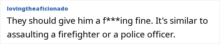 Comment expressing that attacking a lifeguard after saving a boy is like assaulting emergency personnel. Comment expressing that attacking a lifeguard after saving a boy is like assaulting emergency personnel.