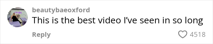 beautybaeoxford's comment says, "This is the best video I've seen in so long," highlighting BBL removal. beautybaeoxford's comment says, "This is the best video I've seen in so long," highlighting BBL removal.