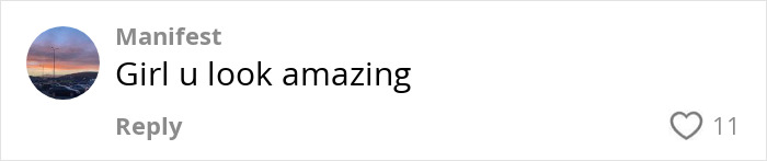 Comment praising a woman flaunting her new figure after removing BBL. Comment praising a woman flaunting her new figure after removing BBL.