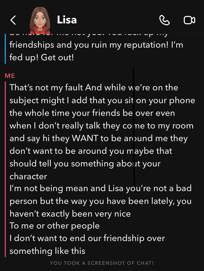 Chat between roommates about reputation, with one upset over a friend revealing another's HIV status to a date. Chat between roommates about reputation, with one upset over a friend revealing another's HIV status to a date.
