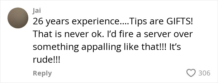 Customer feedback on tipping debate: "Tips are GIFTS! It’s rude to ask why no tip. Customer feedback on tipping debate: "Tips are GIFTS! It’s rude to ask why no tip.