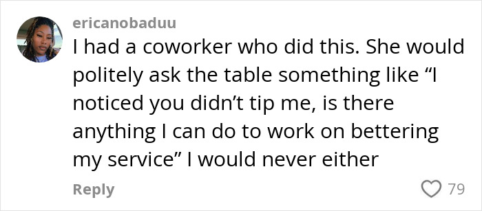 Comment discussing server asking customers about tipping, sparking a viral debate. Comment discussing server asking customers about tipping, sparking a viral debate.