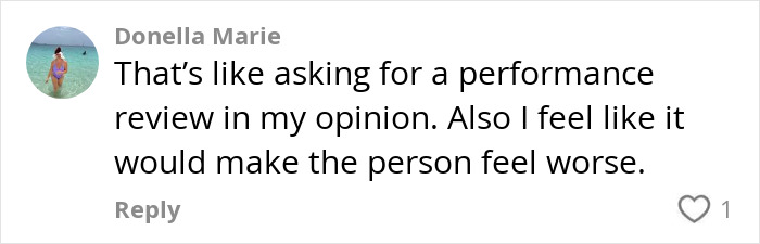 Comment discussing a server's viral debate on asking customers about tipping choices. Comment discussing a server's viral debate on asking customers about tipping choices.