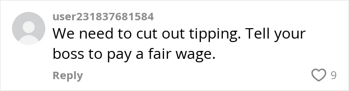 Comment on tipping debate, suggesting fair wages instead. Comment on tipping debate, suggesting fair wages instead.