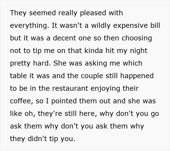 Text message from server about asking customers why they didn’t tip. Text message from server about asking customers why they didn’t tip.
