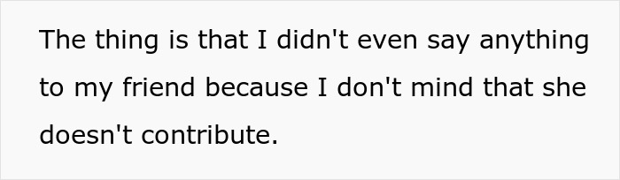 Text about a friend who doesn't contribute to a hangout. Text about a friend who doesn't contribute to a hangout.