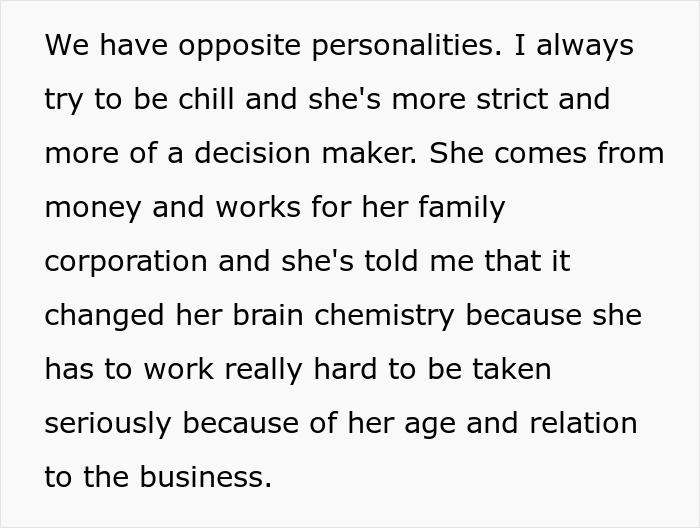 Text about a guy and girlfriend's personality differences and her work challenges. Text about a guy and girlfriend's personality differences and her work challenges.