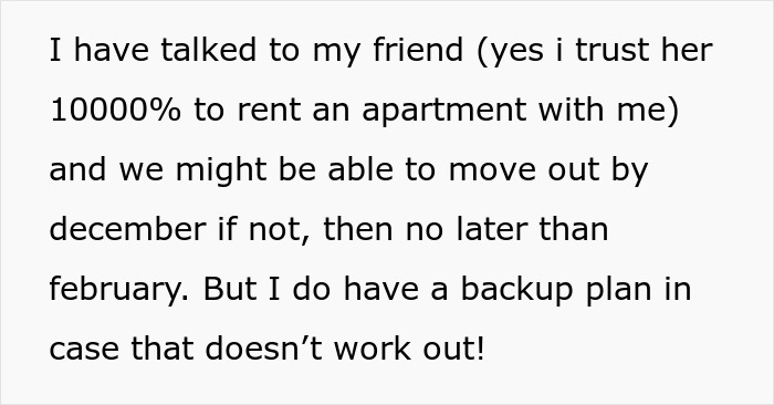 Text expressing a backup plan after parents volunteer daughter as babysitter without asking her first. Text expressing a backup plan after parents volunteer daughter as babysitter without asking her first.